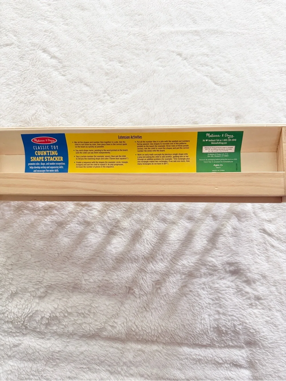 Melissa & Doug Counting Shape Stacker Wooden Sorting Toy